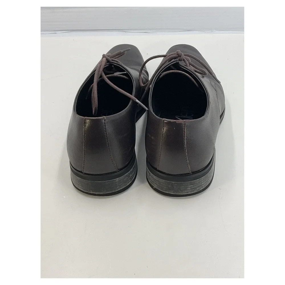 Calvin Klein Ramses Men's Brown Leather Derby Dress Shoes Size‎ 11